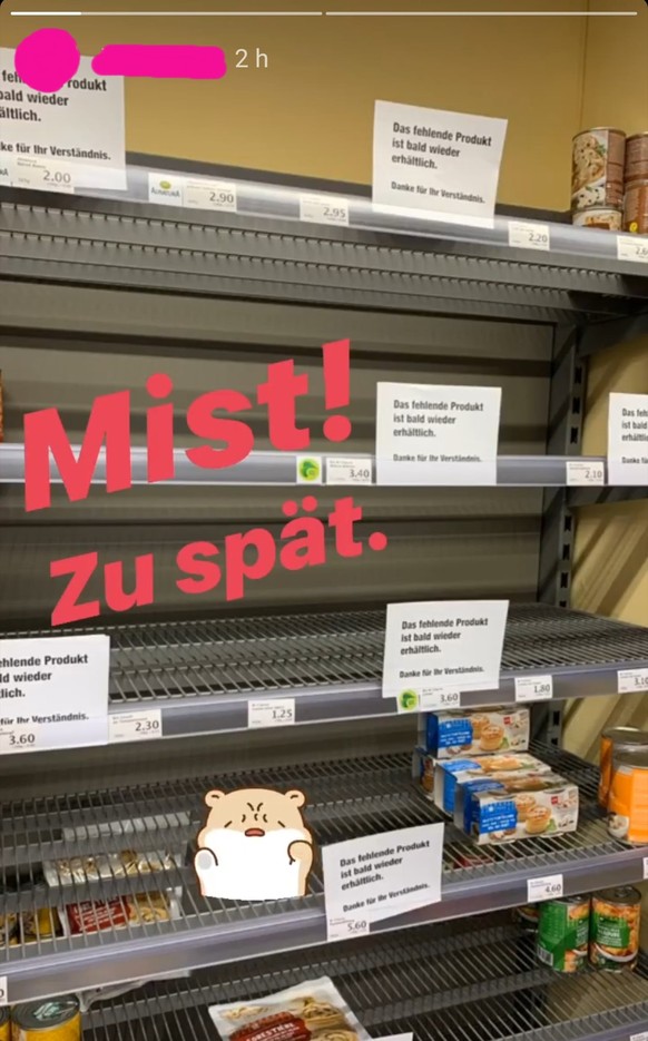 In der Migros waren bereits am Freitag zahlreiche Konserven nicht mehr verfügbar.