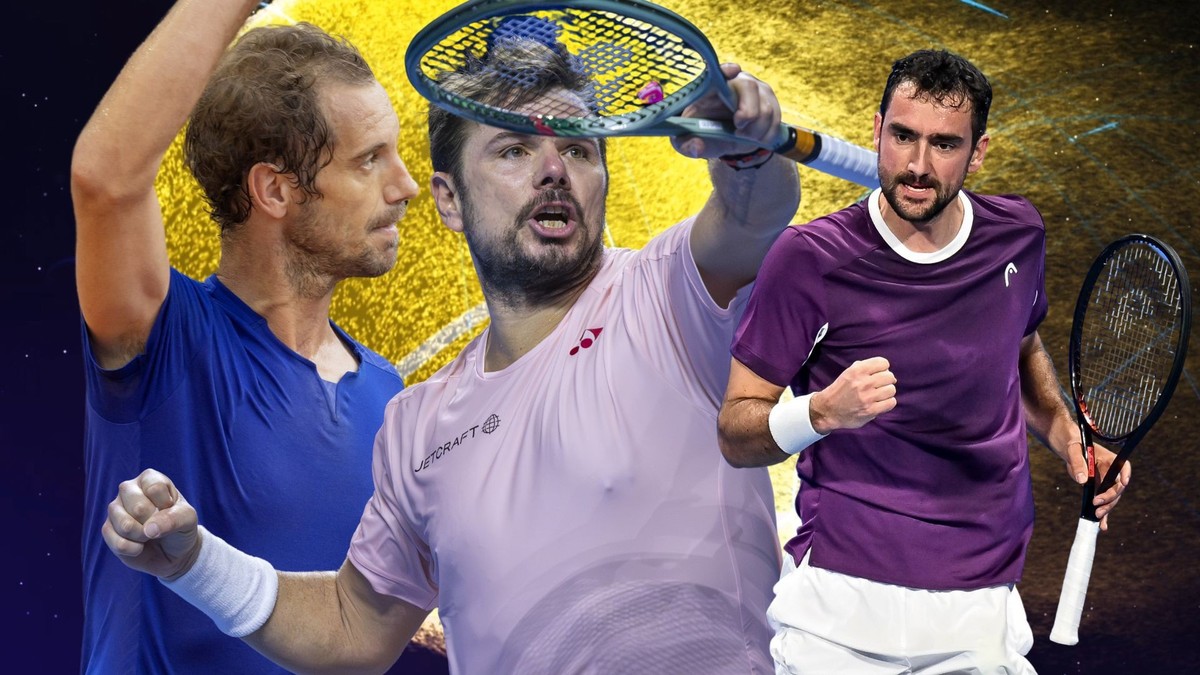 Gasquet, Wawrinka et Cilic (de gauche à droite) continuent de jouer, même sur le circuit secondaire.