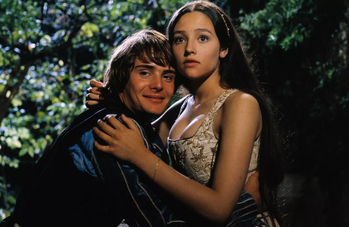 Leonard Whiting and Olivia Hussey in 1968's 'Romeo and Juliet'. 
romeo und julia