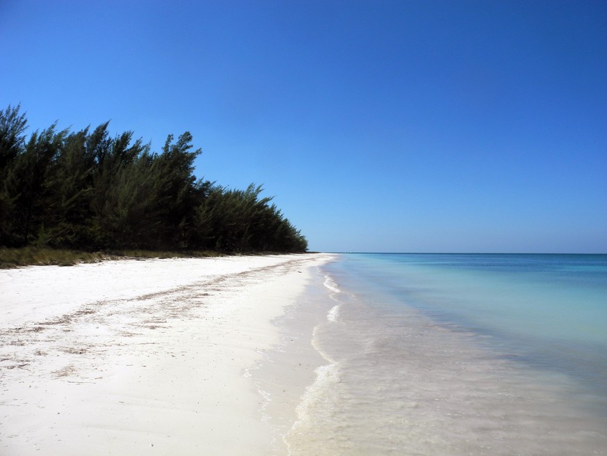 Nach 5-minütigem Fussmarsch hat man auf der Insel Cayo Levisa einen Strand komplett für sich alleine!