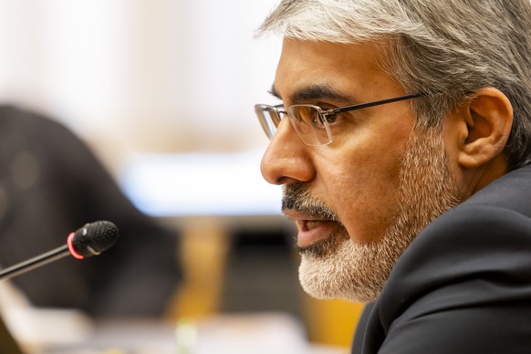 epa12791917 Ali Bahreini, Ambassador and Permanent Representative of the mission of the Islamic Republic of Iran to the United Nations in Geneva, briefs the media following the US and Israeli military ...