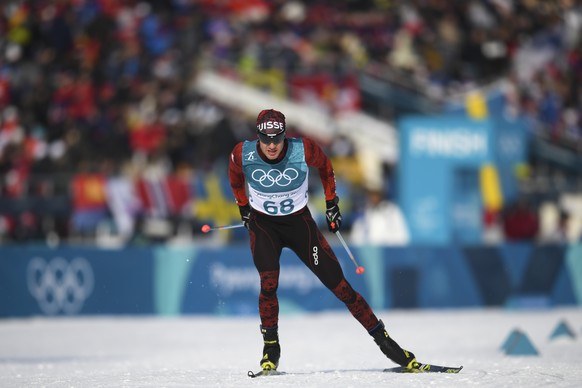 Dario Cologna of Switzerland in action during the men Cross-Country Skiing 15 km free race in the Alpensia Biathlon Center during the XXIII Winter Olympics 2018 in Pyeongchang, South Korea, on Friday, ...