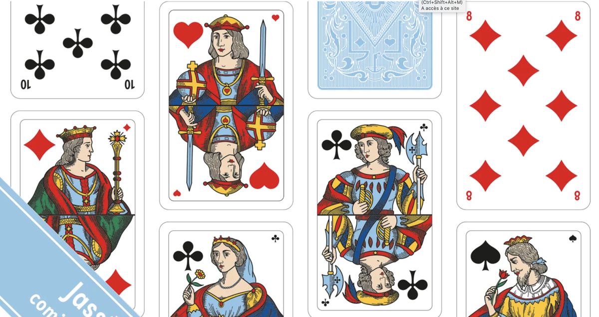 Jeu de carte pour le jass