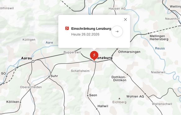 Der Bahnverkehr im Bahnhof Lenzburg ist eingeschränkt.