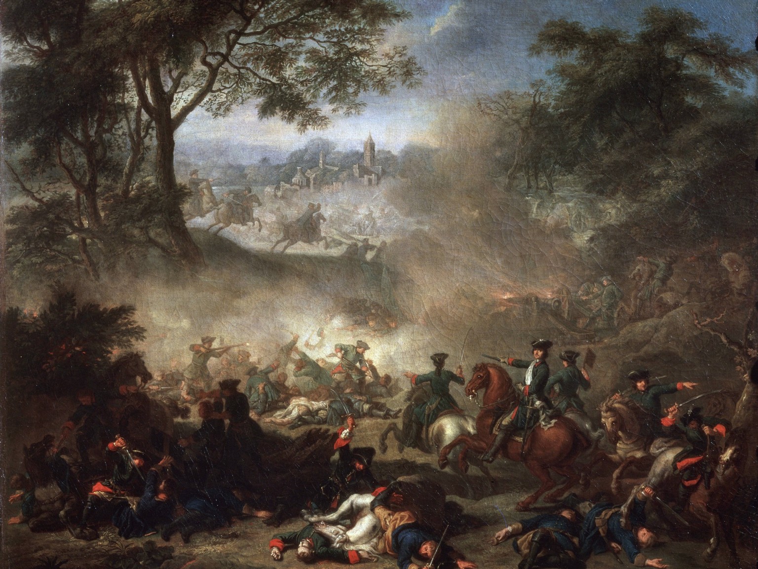 RECORD DATE NOT STATED The Battle of Lesnaya , 1717. Artist: Jean-Marc Nattier Copyright:xxFinexArtxImages/HeritagexImagesx / IMAGO ,2548615 ACHTUNG: AUFNAHMEDATUM GESCHÄTZT PUBLICATIONxNOTxINxUK Copy ...