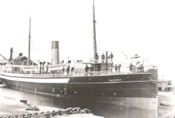 Das Dampfschiff SS Vaitarna, 1885.