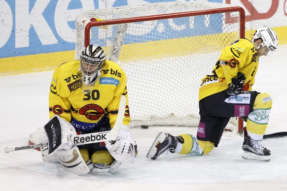 SCB-Torhüter Radek Stepanek mag gar nicht mehr hinsehen.