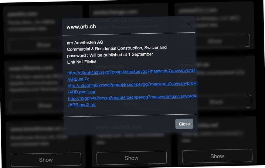 Über das Anonymisierungs-Netzwerk Tor werden Dateien zugänglich gemacht.