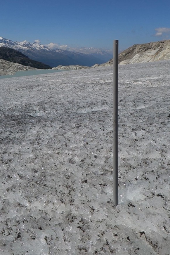 Unterwegs mit Glaziologe Matthias Huss auf dem Rhonegletscher im Kanton Wallis, der rasant schmilz, am 20. Juni 2025.