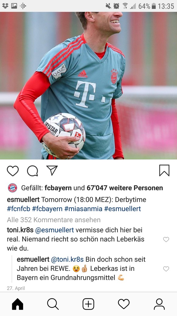 «Ich wünschte, ich wäre der Stein, lechtz» – warum Kroos Ronaldo auf Instagram anhimmelt
Wer sucht der findet.
