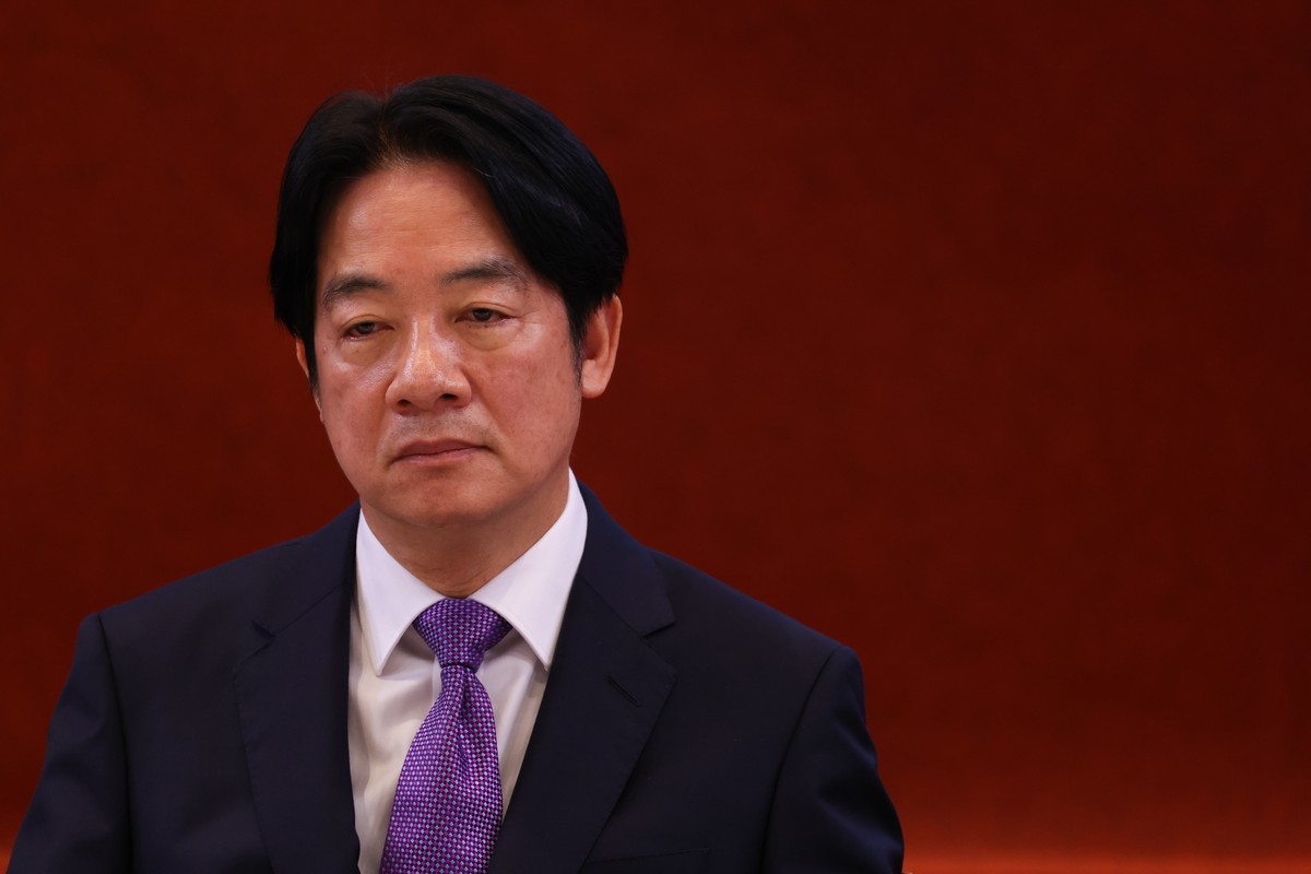 epa11421483 Taiwan President William Lai attends his inaugural press conference inside the presidential office building in Taipei, Taiwan, 19 June 2024. During his press conference, Lai discusses a ra ...