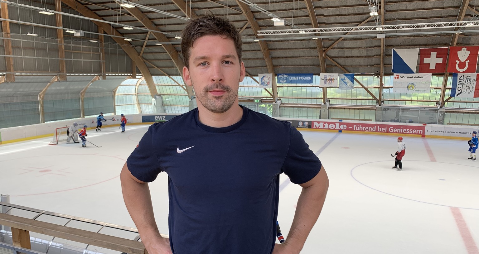 Patrick Geering, Captain der ZSC Lions, in der Kunsteisbahn Oerlikon.