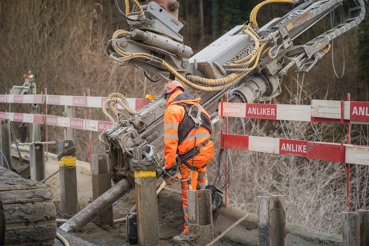 Baustelle an der Rengglochstrasse.