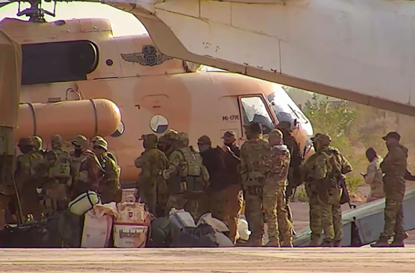Während russische Truppen in Mali schon (hier vom französischen Geheimdienst) fotografiert wurden, gibt es von der ukrainischen Präsenz noch keine offiziellen Bilder.