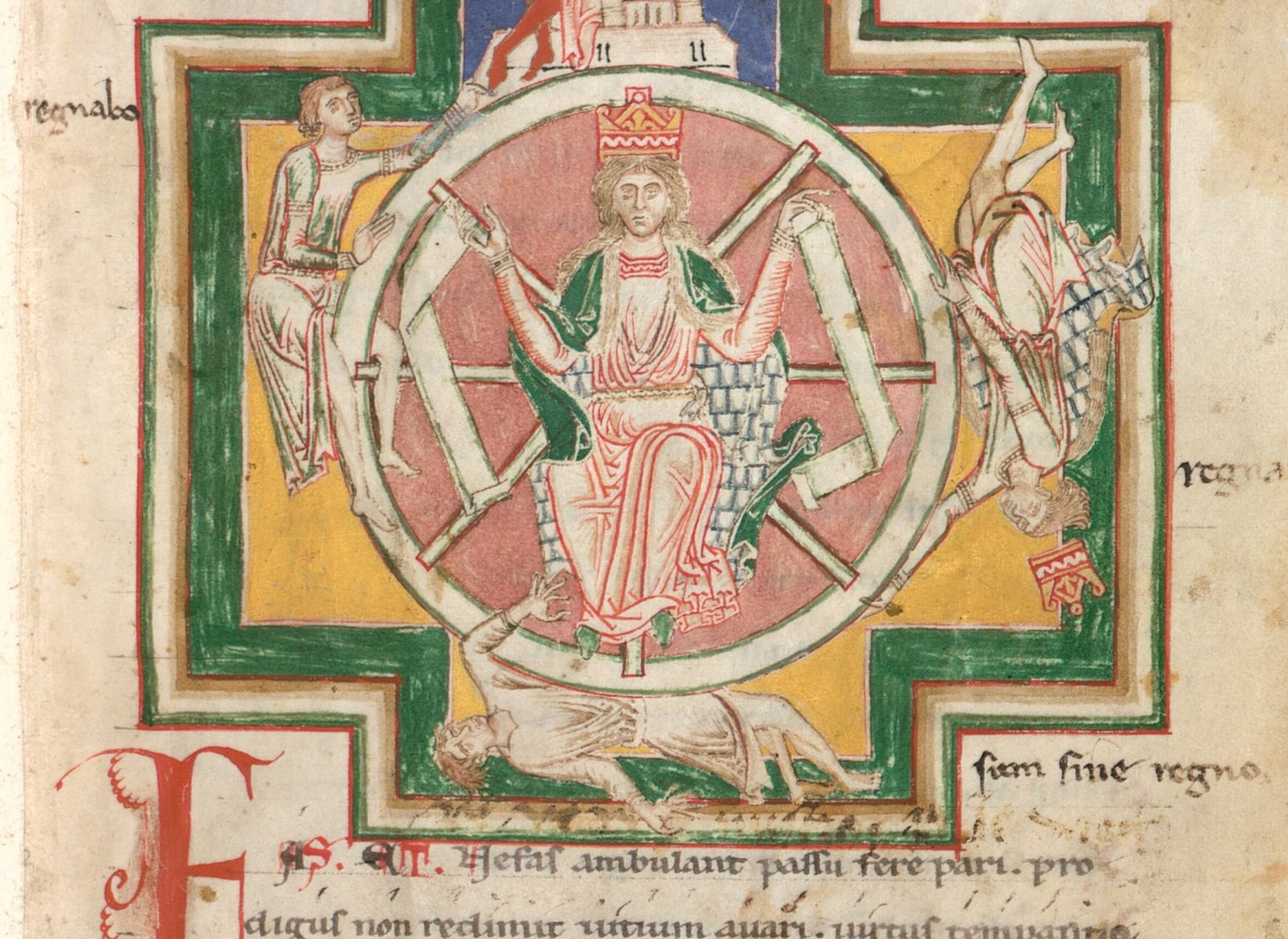 Mittelalterliche Liederhandschriften werden nur selten ausgeschmückt. Die «Carmina Burana» bilden eine Ausnahme. Der Codex enthält farbige Anfangsbuchstaben, zahlreiche Zeichnungen und Malereien. Und  ...