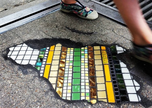 Ein Werk von Künstler «Ememem» in Paris.