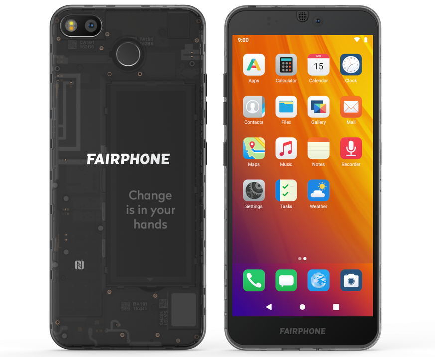 Das Fairphone 3 mit dem neuen Betriebssystem /e/ OS statt Googles Android.