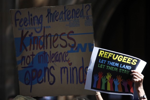 Solidarität mit Asylsuchenden: Demonstration gegen die Asylpolitik der Regierung Abbott unter dem Slogan «Stand up for Refugees.»