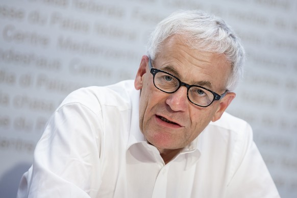 Kurt Fluri, Nationalrat FDP-SO, spricht waehrend einer Medienkonferenz ueber ein Nein zum revidierten Jagdgesetz am Montag, 17. August 2020 in Bern. (KEYSTONE/Peter Klaunzer)