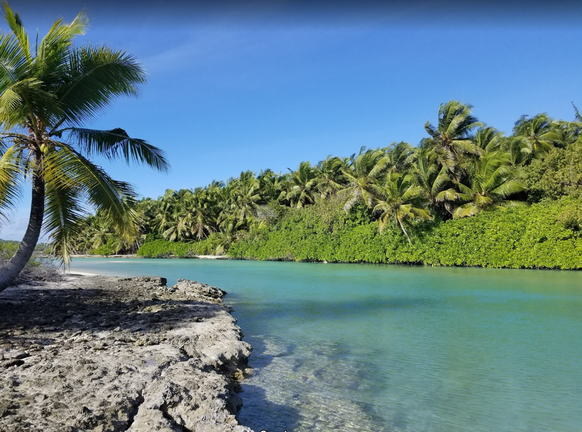 Blick auf den «Turtle Cove» auf der Insel Diego Garcia.