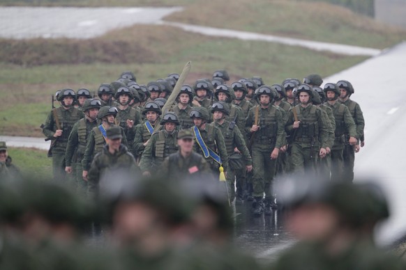 Russische Soldaten während der Militärübung «Zapad».