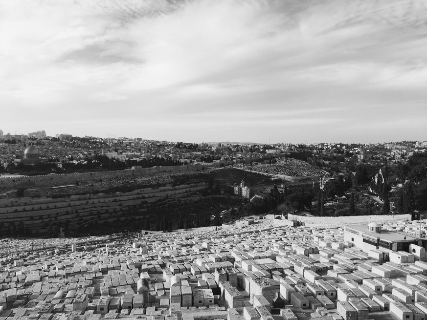 Die Altstadt von Jerusalem vom Ölberg aus.