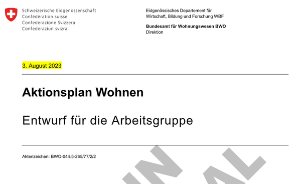 Investigativrecherche: So ist Guy Parmelins &quot;Aktionsplan Wohnungsknappheit&quot; zu Stande gekommen.