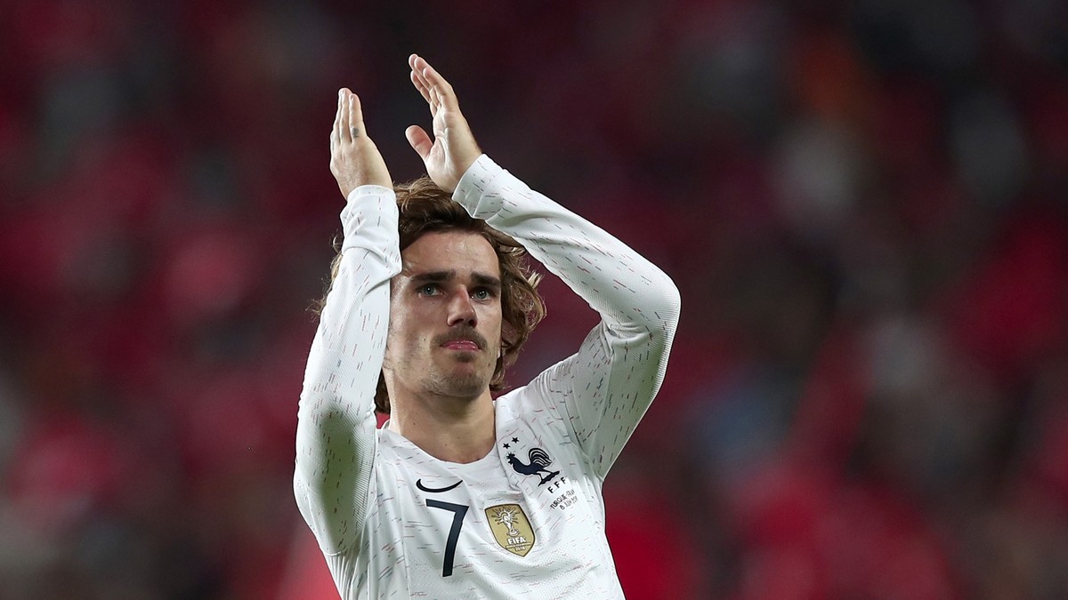 epa07635997 France's Antoine Griezmann reacts after the UEFA Euro 2020 qualifier Group H soccer match between Turkey and France in Konya, Turkey, 08 June 2019. EPA/SEDAT SUNA