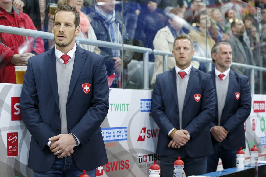 Haben noch einiges vor mit der Schweizer Mannschaft: Headcoach Fischer und seine Assistenten von Arx und Hollenstein.