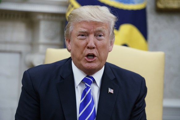 President Donald Trump speaks during a meeting with Congressional leaders in the Oval Office of the White House, Wednesday, Sept. 6, 2017, in Washington. (AP Photo/Evan Vucci)