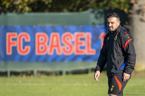 KEYPIX - Basel&#039;s Xherdan Shaqiri during a training session the day before the UEFA Europa League league phase round 4 match between Switzerland&#039;s FC Basel 1893 and Romania&#039;s FCS Buchare ...