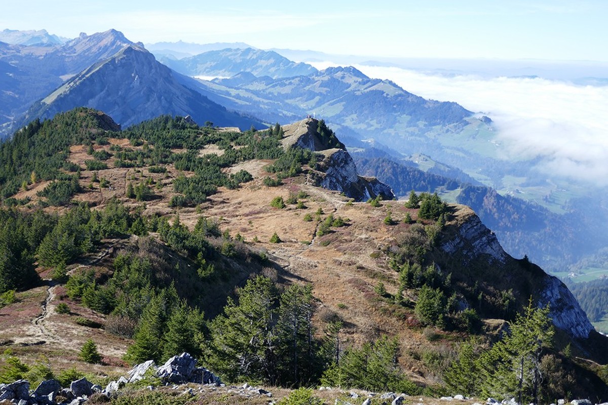 RAuszeit Wandern über dem Nebel Schweiz Stäfeliflue