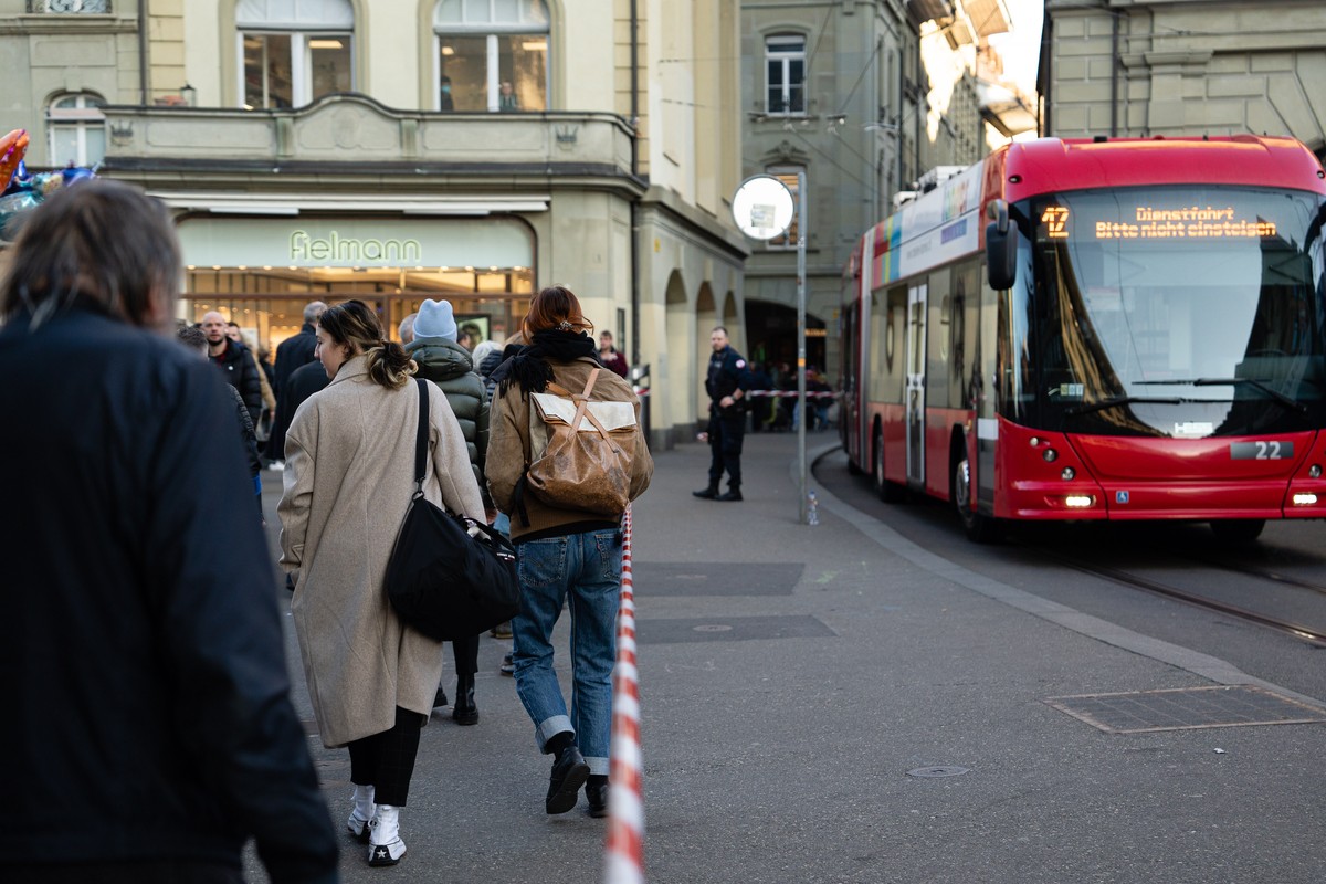 La place fédérale a été bouclée pendant l'opération de police.
