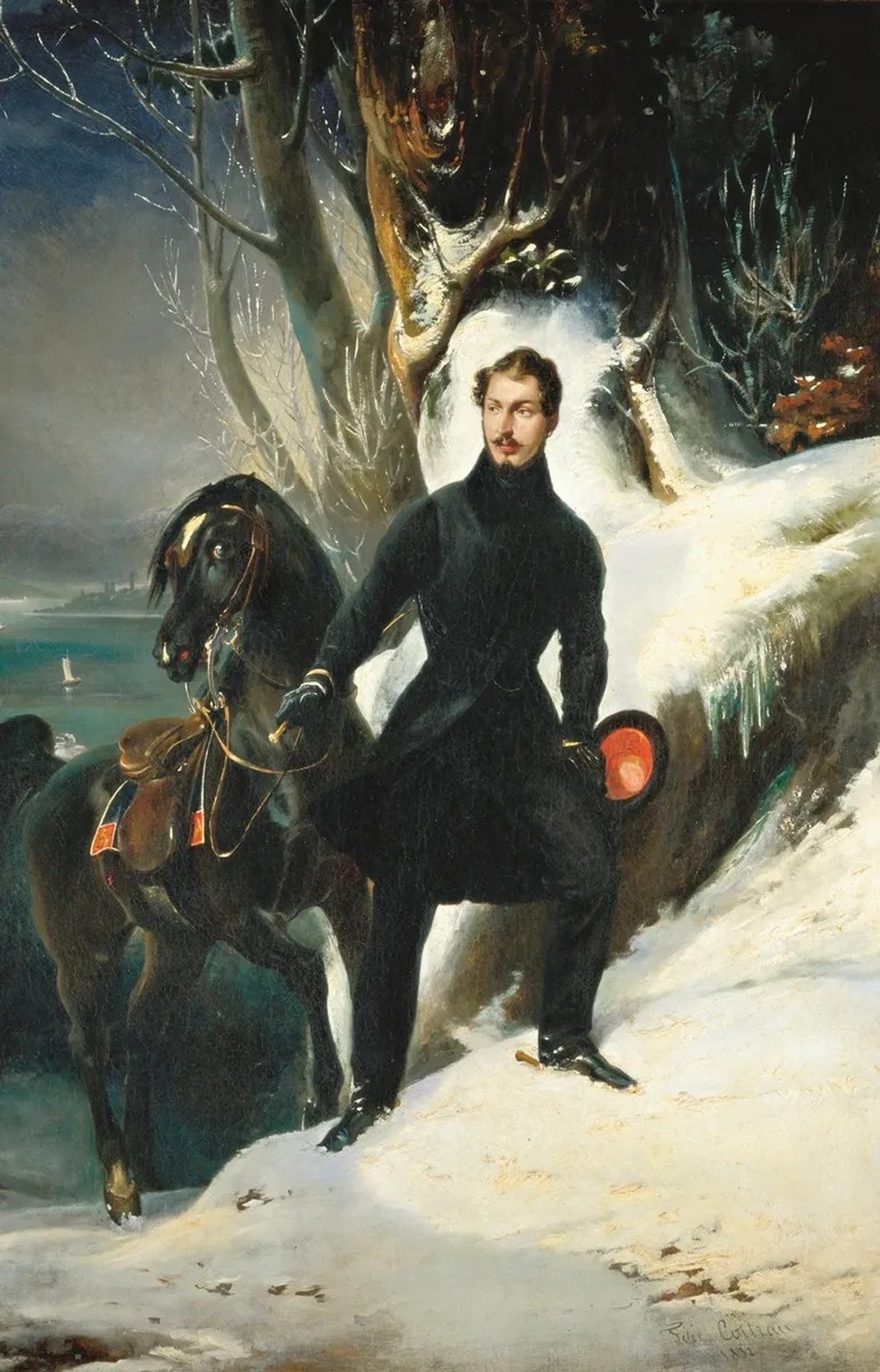 Louis-Napoléon était un bon cavalier. Tableau de Felix Cottrau.
https://napoleonmuseum.tg.ch/