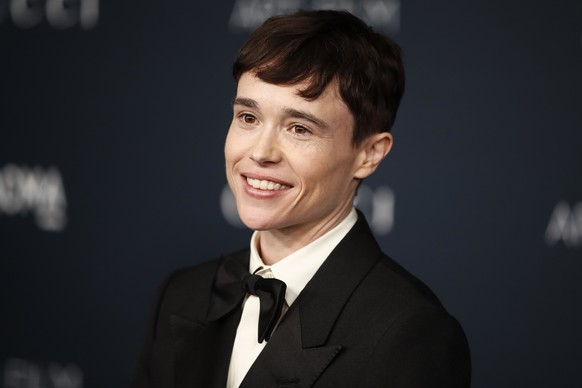 epa10289526 Canadian actor Elliot Page attends the LACMA Art + Film Gala at Los Angeles County Museum of Art in Los Angeles, California, USA, 05 November 2022. EPA/CAROLINE BREHMAN