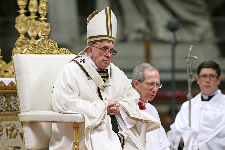 Papst Franziskus während der Weihnachtsmesse am 24. Dezember.