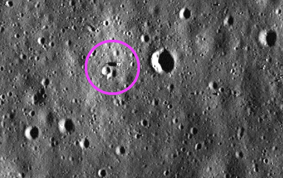 Schatten der US-Landefähre «Eagle» von Apollo 11 auf dem Mond