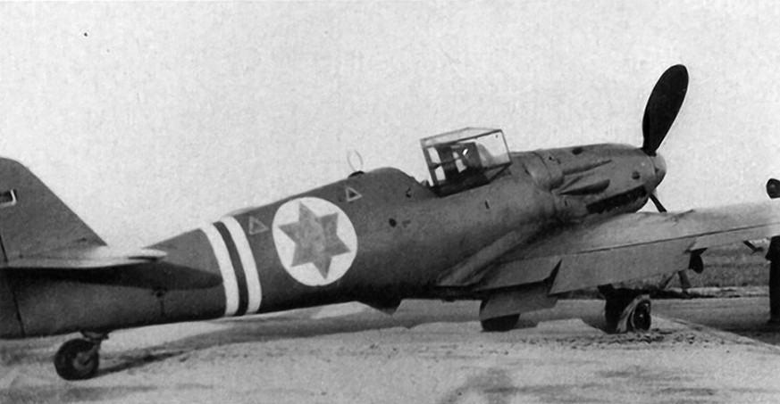 Eine Avia S-199 der israelischen Luftstreitkräfte im Jahr 1948.&nbsp;