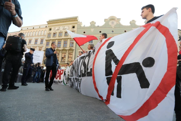 Anti-queere Demonstration im polnischen Krakau 2019.