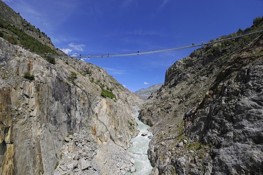 Hängebrücke Belalp - Riederfurka. Bild: Aletscharena.ch