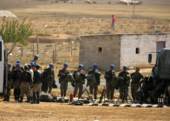 Türkische Soldaten nahe der Grenze zu Syrien.