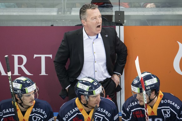 EV Zug Trainer Harold Kreis waehrend dem Eishockey-Qualifikationsspiel der National League A zwischen dem EV Zug und den ZSC Lions, am Freitag, 25. November 2016, in Zug. (KEYSTONE/Alexandra Wey)