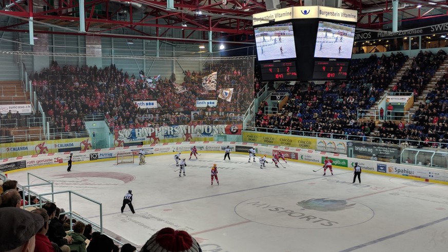 Tolle Kulisse beim Heimspiel der Rapperswil-Jona Lakers.