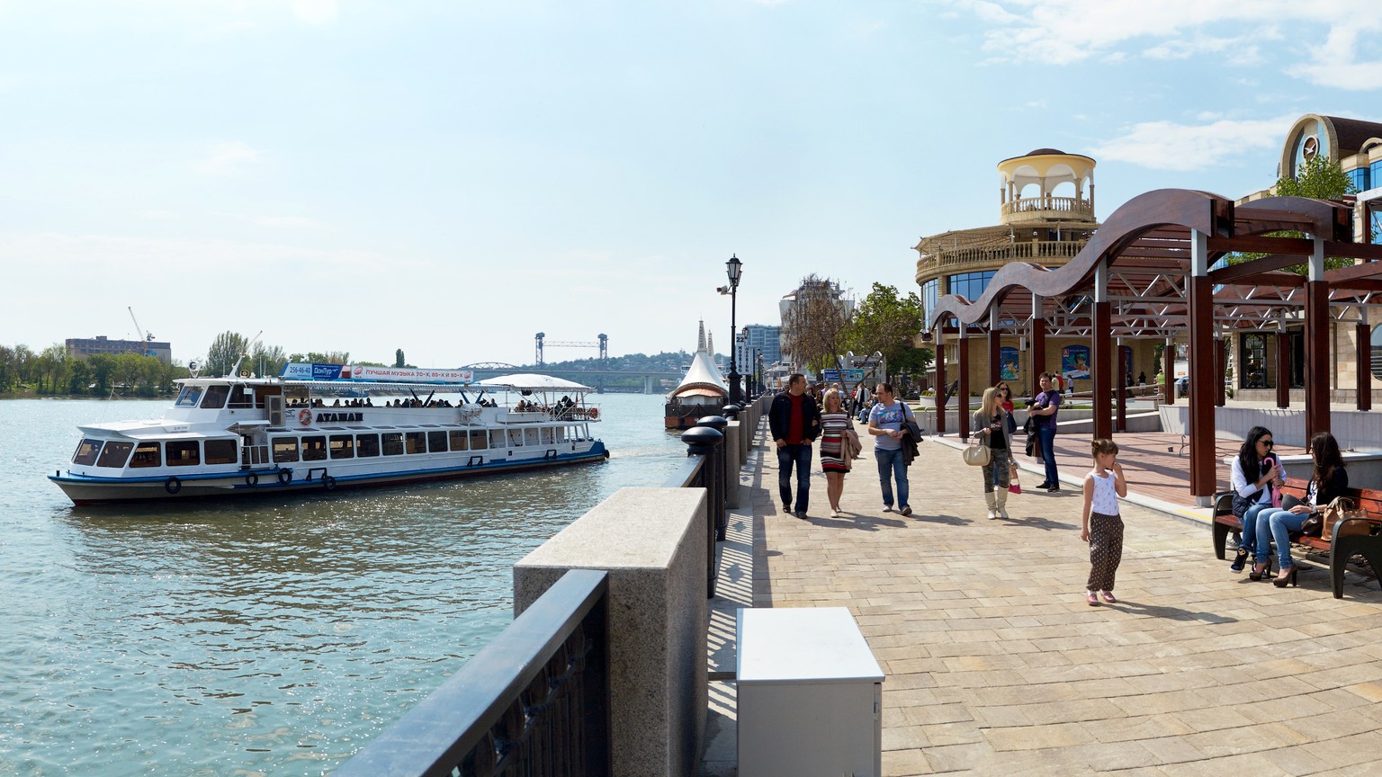 Die Uferpromenade in Rostow am Don, wo Mitryushkin aufwuchs.