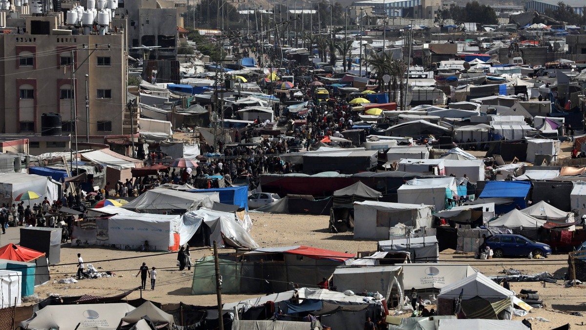 A camp for internally displaced Palestinians near the border with Egypt, in Rafah A camp for internally displaced Palestinians near the border with Egypt, in Rafah, southern Gaza Strip, 09 May 2024 is ...