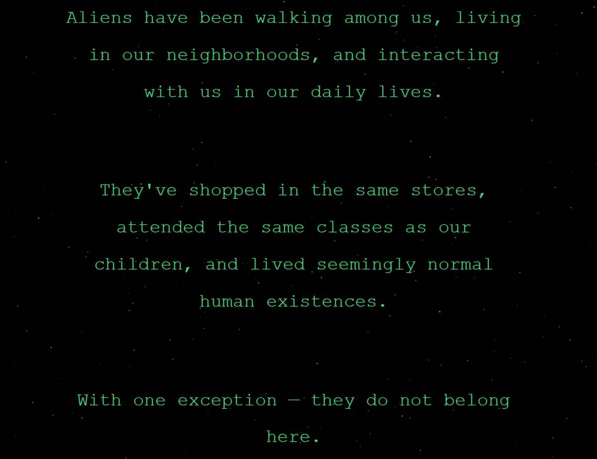 Aliens seien unter der amerikanischen Bevölkerung, aber sie würden nicht «hier her»gehören.