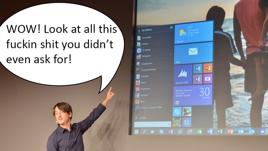 Was Windows-Chef&nbsp;Joe Belfiore nie sagen würde ;)