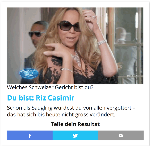 Müesli oder Rösti? Finde heraus, welches Schweizer Gericht in dir steckt! 😋
Üäh?