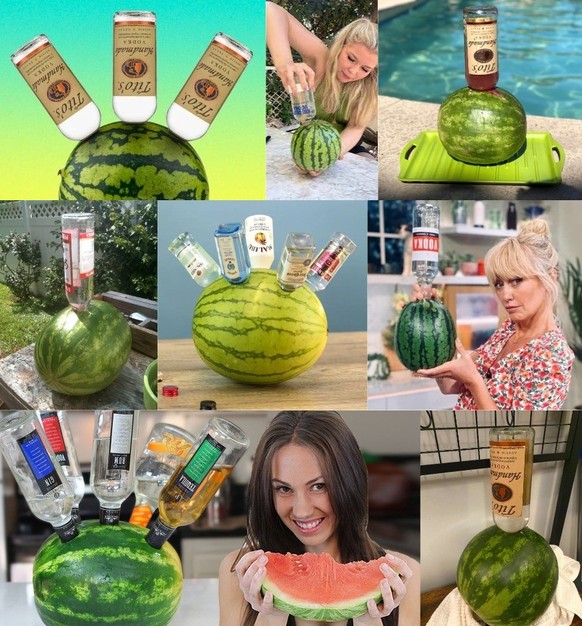 Watermelon spiked vodka aka drunken vodka.