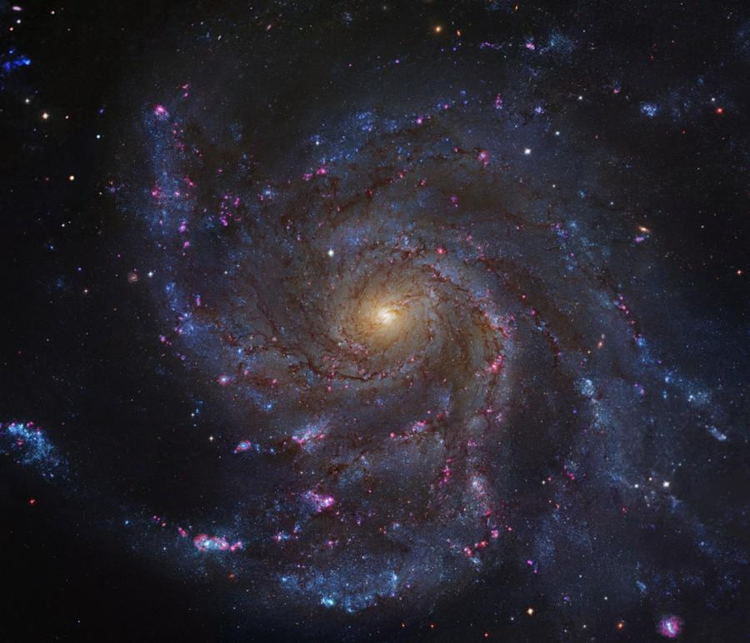 Dieses hübsche Gebilde ist die Galaxie Messier 101. 